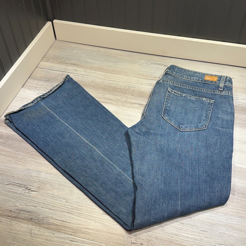 Paige Jeans Women Boot‎ Cut Low Rise Laurel Canyon Denim Flare USA Made 34x33.5